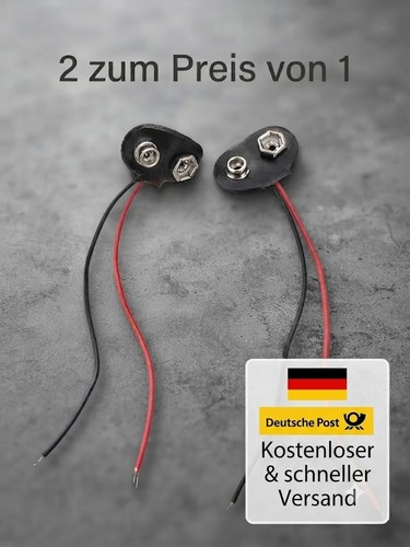 Set batterie clips und - set, 9v